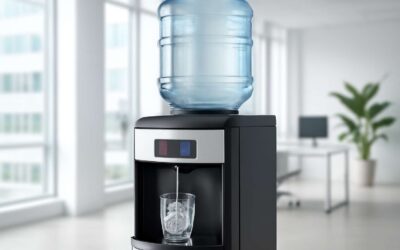 Upgrade your workspace with a bottled water cooler for nonstop hydration and productivity.