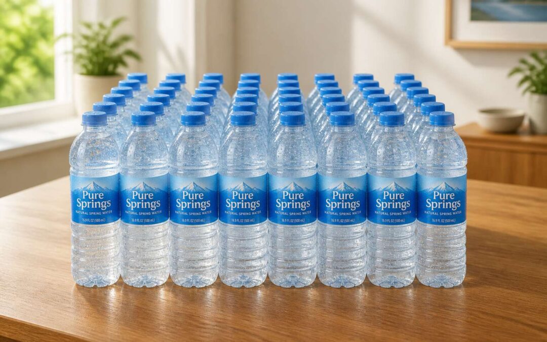 Stock up on bottled water 40 count for home and office.